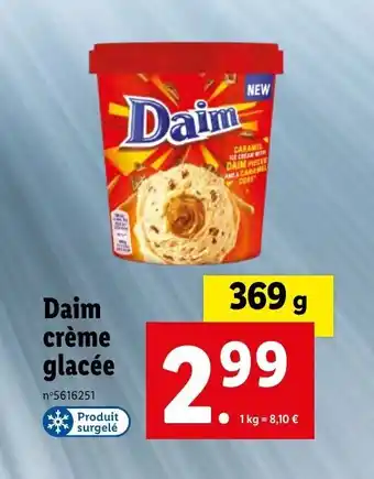 Lidl Daim crème glacée offre