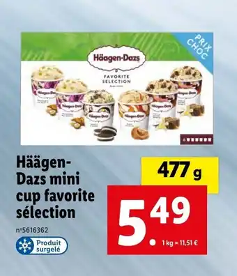 Lidl Häägen-dazs mini cup favorite sélection offre