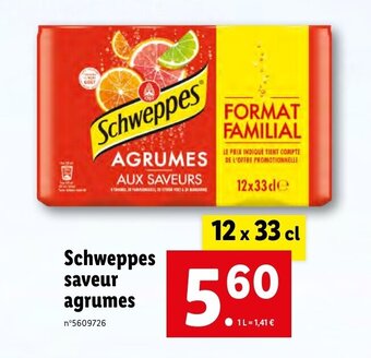 Lidl Schweppes saveur agrumes offre