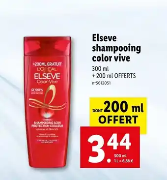 Lidl Elseve shampooing color vive offre