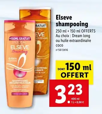 Lidl Elseve shampooing offre