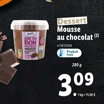 Lidl Mousse au chocolat offre