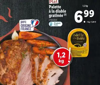 Lidl Palette à la diable gratinée offre
