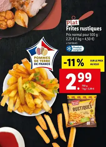 Lidl Frites rustiques offre