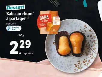 Lidl Baba au rhum à partager offre