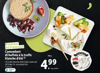 Lidl Camembert di buffala à la truffe blanche d'été offre