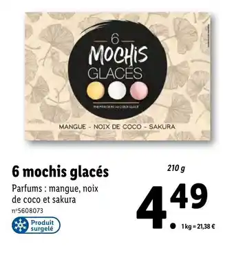 Lidl 6 mochis glacés offre