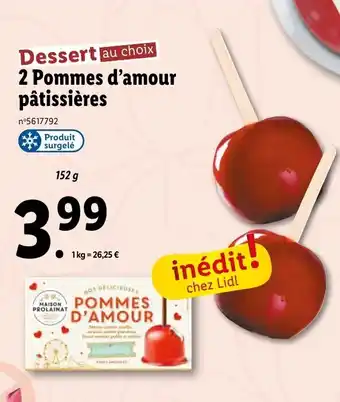 Lidl 2 pommes d'amour pâtissières offre