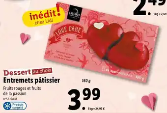 Lidl Entremets pâtissier offre