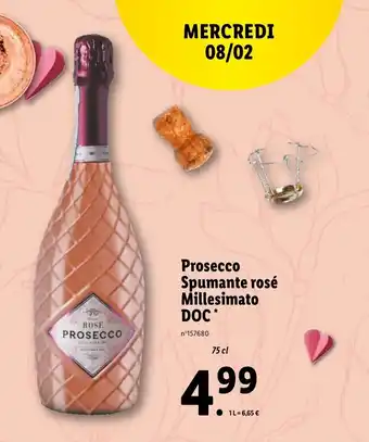 Lidl Prosecco spumante rosé millesimato DOC offre