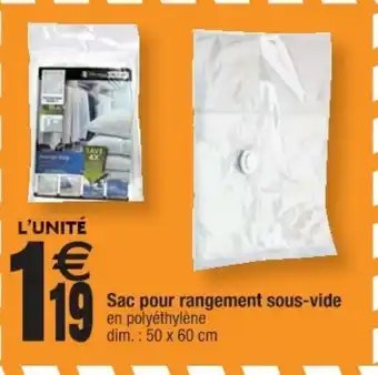 Cora x Carrefour Sac pour rangement sous-vide offre