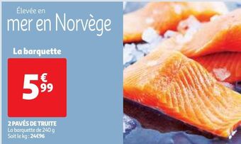 Auchan Supermarché 2 pavés de truite offre