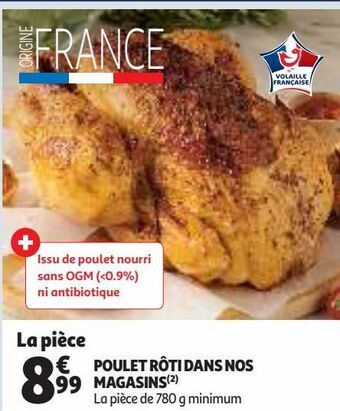 Auchan Supermarché Poulet rôti dans nos magasins offre