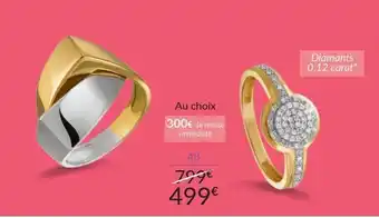 Auchan Bague or 750 millièmes, au choix offre