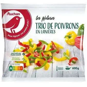 Auchan Trio de poivrons crus en lanières surgelés auchan offre