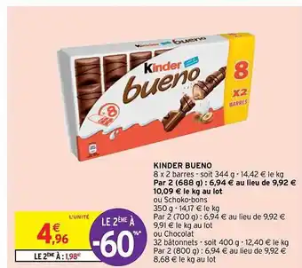 Intermarché Contact Kinder bueno offre