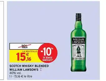 Intermarché Contact Scotch whisky blended william lawson's offre