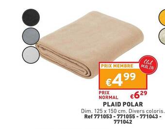 Trafic Plaid polar offre