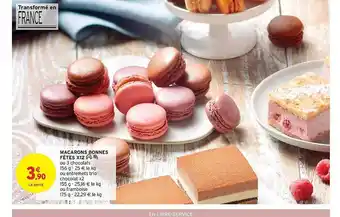 Intermarché Macarons bonnes fêtes x12 offre