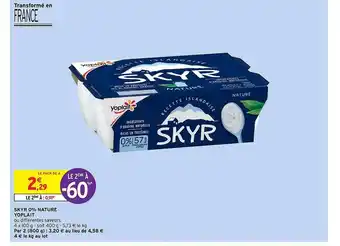 Intermarché Skyr 0% nature yoplait offre