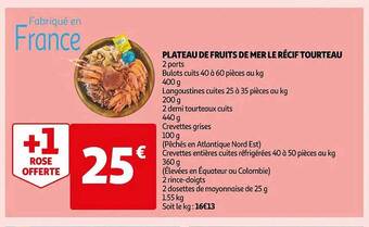 Auchan Plateau de fruits de mer le récif tourteau offre