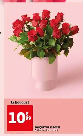 Auchan Bouquet de 15 roses offre