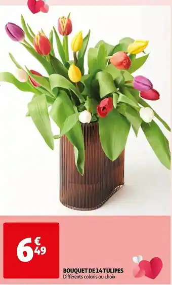 Auchan Bouquet de 14 tulipes offre