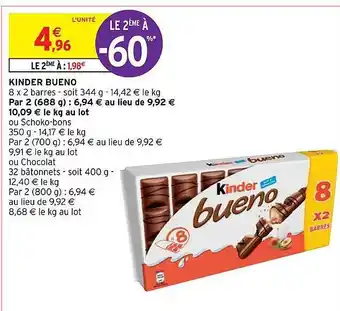 Intermarché Kinder bueno offre