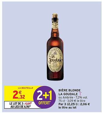 Intermarché Bière blonde la goudale offre