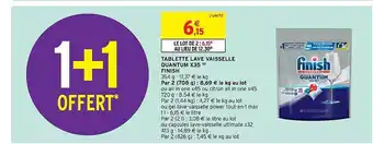 Intermarché Tablette lave vaisselle quantum x35 finish offre