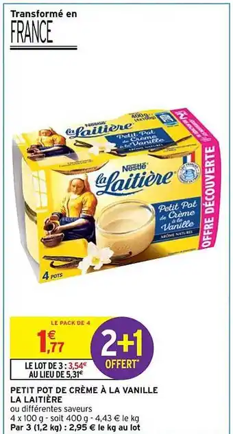 Petit pot de crème à la vanille la laitière