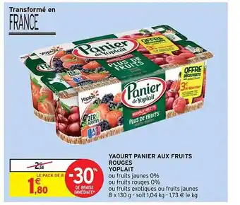 Intermarché Contact Yaourt panier aux fruits rouges yoplait offre