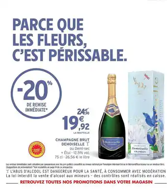 Intermarché Express Champagne brut demoiselle offre