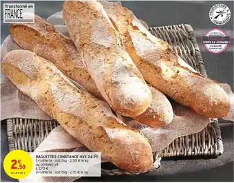 Intermarché Express Baguettes constance hve x4 offre