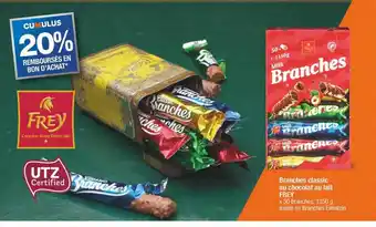 Migros Branches classic au chocolat au lait frey offre