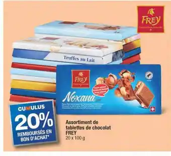Assortiment de tablettes de chocolat frey