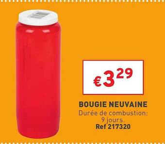Trafic Bougie neuvaine offre