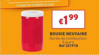 Trafic Bougie neuvaine offre