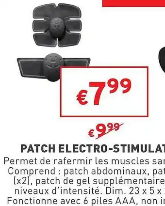 Trafic Patch électro-stimulation offre