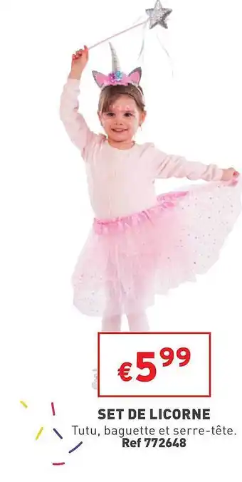 Trafic Set de licorne offre