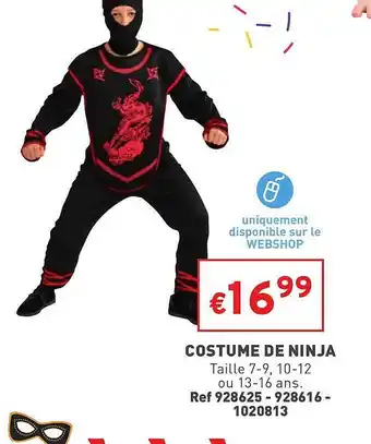 Trafic Costume de ninja offre