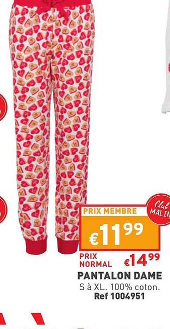 Trafic Pantalon dame offre