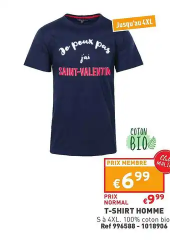 Trafic T-shirt homme offre