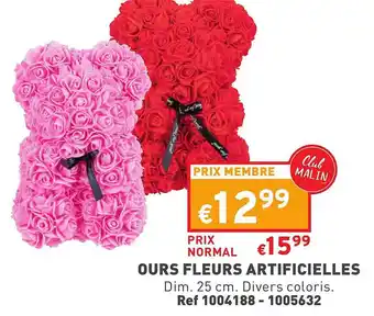 Trafic Ours fleurs artificielles offre