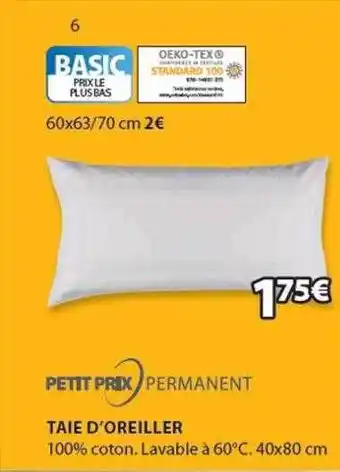 JYSK Taie d'oreiller offre