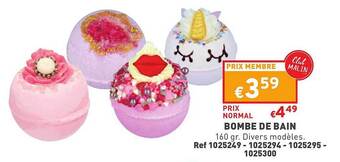 Trafic Bombe de bain offre