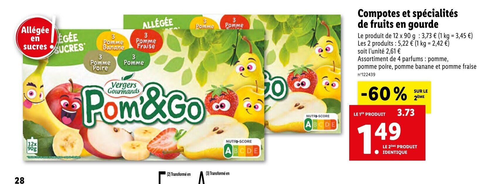 Promo Compotes Et Spécialités De Fruits En Gourde chez Lidl
