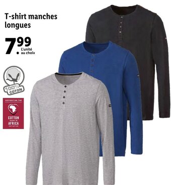 Lidl T-Shirt Manches Longues offre