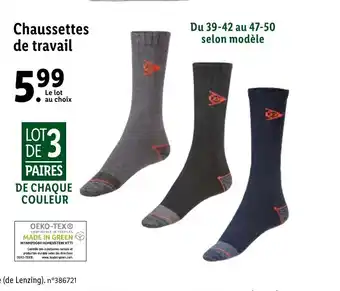 Lidl Chaussettes De Travail offre