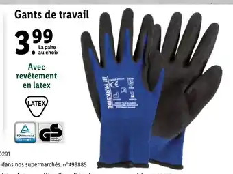 Lidl Gants De Travail offre